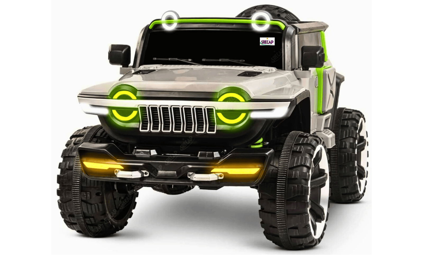 4x4 Kids Electric Ride-On Off-Road Jeep with Remote Control, LED Lights & Multimedia System