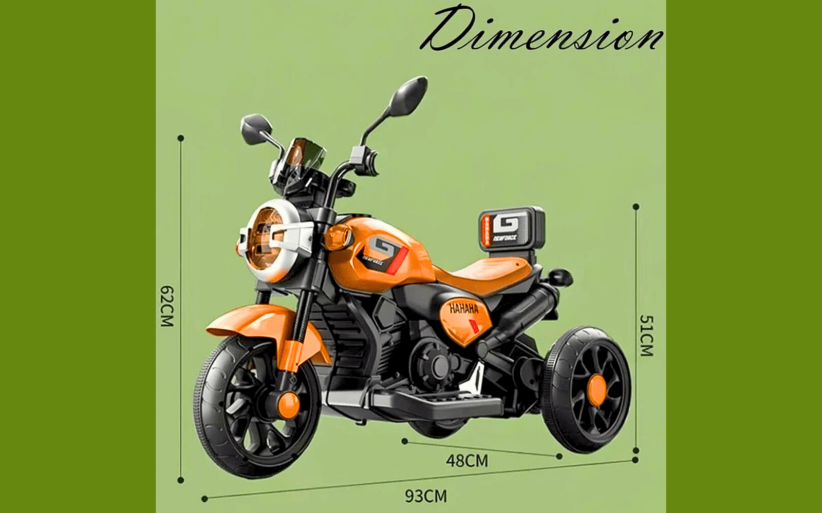 Kawaii Kids Electric Ride-On Motorcycle with LED Lights, Music System & Training Wheels