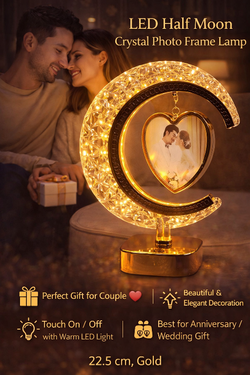 Half moon chargeable touch lamp