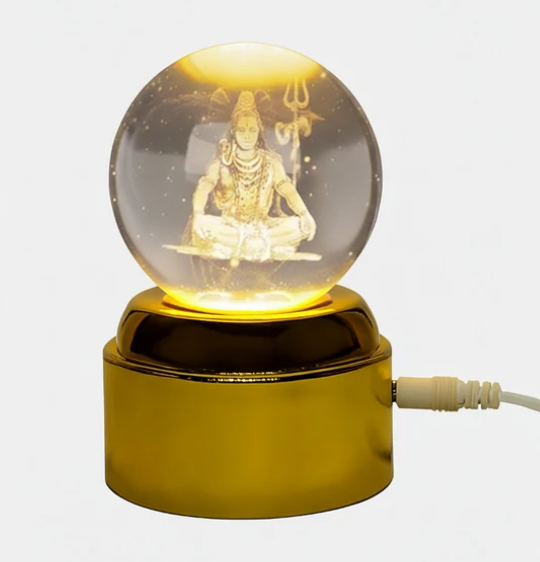 LED crystal ball revolving God