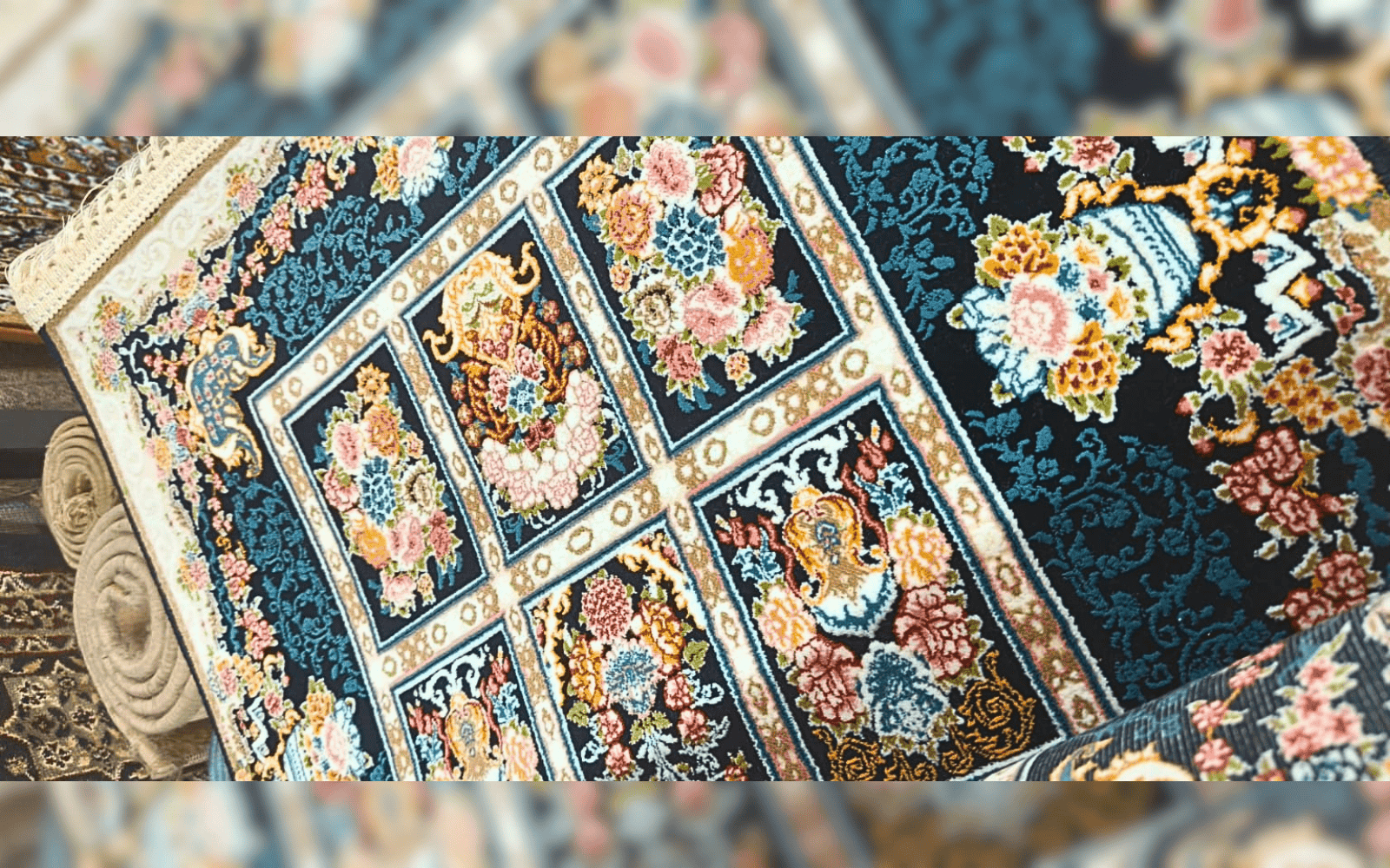 Persian Style Floral Area Carpet Rug