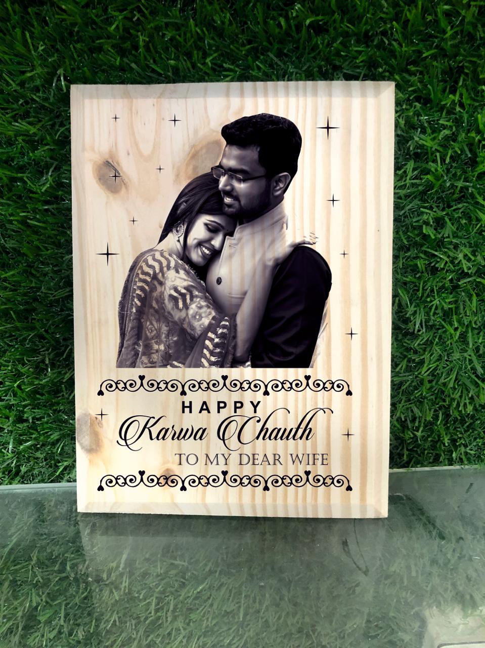 Customise Wooden Engraved Photo Frame