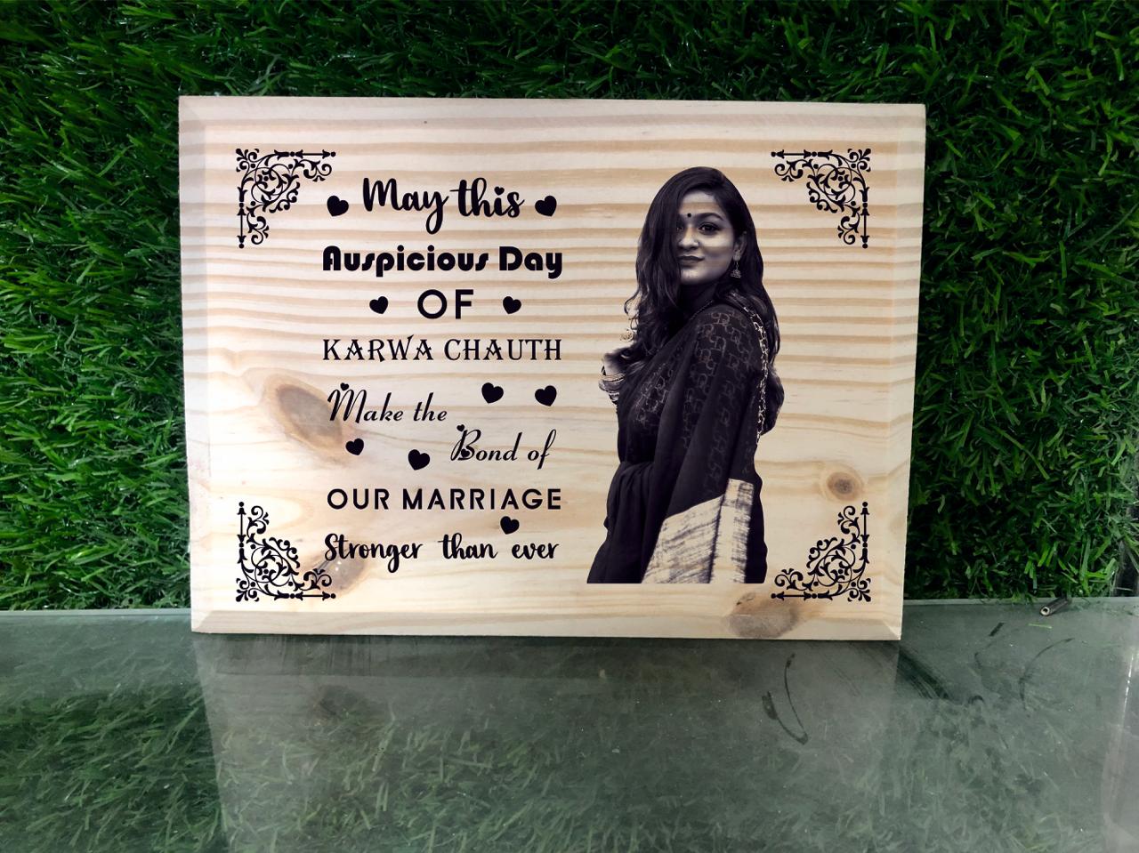 Customise Wooden Engraved Photo Frame