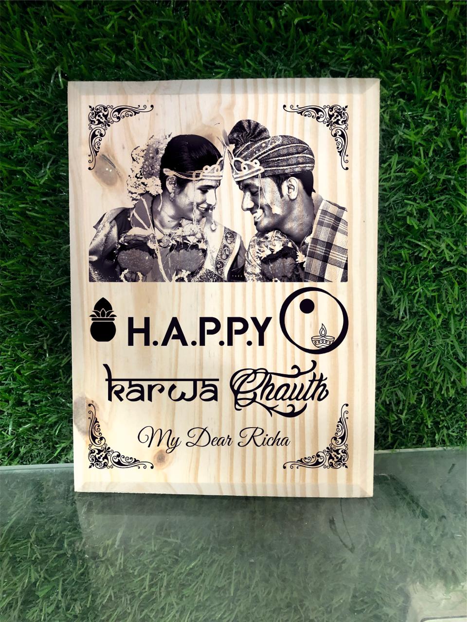 Customise Wooden Engraved Photo Frame