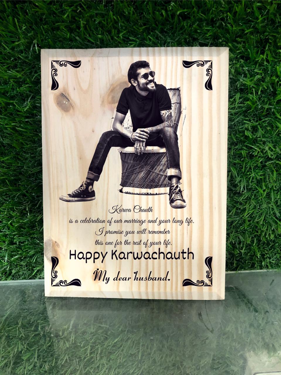 Customise Wooden Engraved Photo Frame