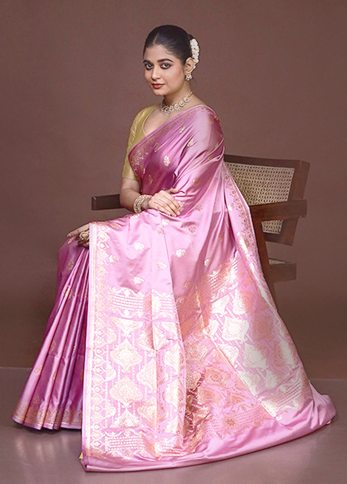 Premium Pink Silk Saree with Rich Zari Work | Wedding & Festive Wear