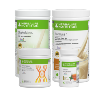 Herbalife Formula 1 Shake, Shakemate, Protein Powder, and Afresh Meal Combo  This dynamic Herbalife combo is designed to support your health and wellness goals by providing balanced nutrition, energy, and protein. Whether you’re aiming for weight management, fitness enhancement, or simply a healthier lifestyle, this meal combo delivers essential nutrients, convenience, and taste in one package. Product Description      Herbalife Formula 1 Shake         A delicious and nutritious meal replacement shake enriched with essential vitamins, minerals, and protein.         Low in calories yet high in nutrients to support weight management and sustained energy.         Available in a variety of flavors to suit your taste preferences.     Shakemate         A unique shake-enhancing formula designed to complement the Formula 1 Shake.         Enhances texture and taste while adding extra protein and creaminess.         Ideal for creating a smooth, satisfying shake experience.     Protein Powder         A high-quality protein source to support muscle growth and repair.         Easily blends with the Formula 1 Shake for a protein boost or can be added to other meals.         Helps maintain satiety and contributes to better weight management.     Afresh Energy Drink         A refreshing, low-calorie beverage infused with natural caffeine and antioxidants.         Boosts energy levels, supports metabolism, and keeps you alert throughout the day.         Comes in multiple flavors for an enjoyable energy boost.  Key Benefits      Convenient Nutrition: Perfect for busy lifestyles, offering a complete meal and energy in minutes.     Weight Management: Helps control calorie intake while providing essential nutrients.     Improved Energy: Natural caffeine and balanced nutrients to sustain vitality.     Protein Support: Maintains lean muscle mass and promotes healthy metabolism.     Customizable: Mix and match flavors to suit your preferences.  This combo is a go-to solution for achieving your wellness goals, whether you’re starting your fitness journey or maintaining a balanced lifestyle.