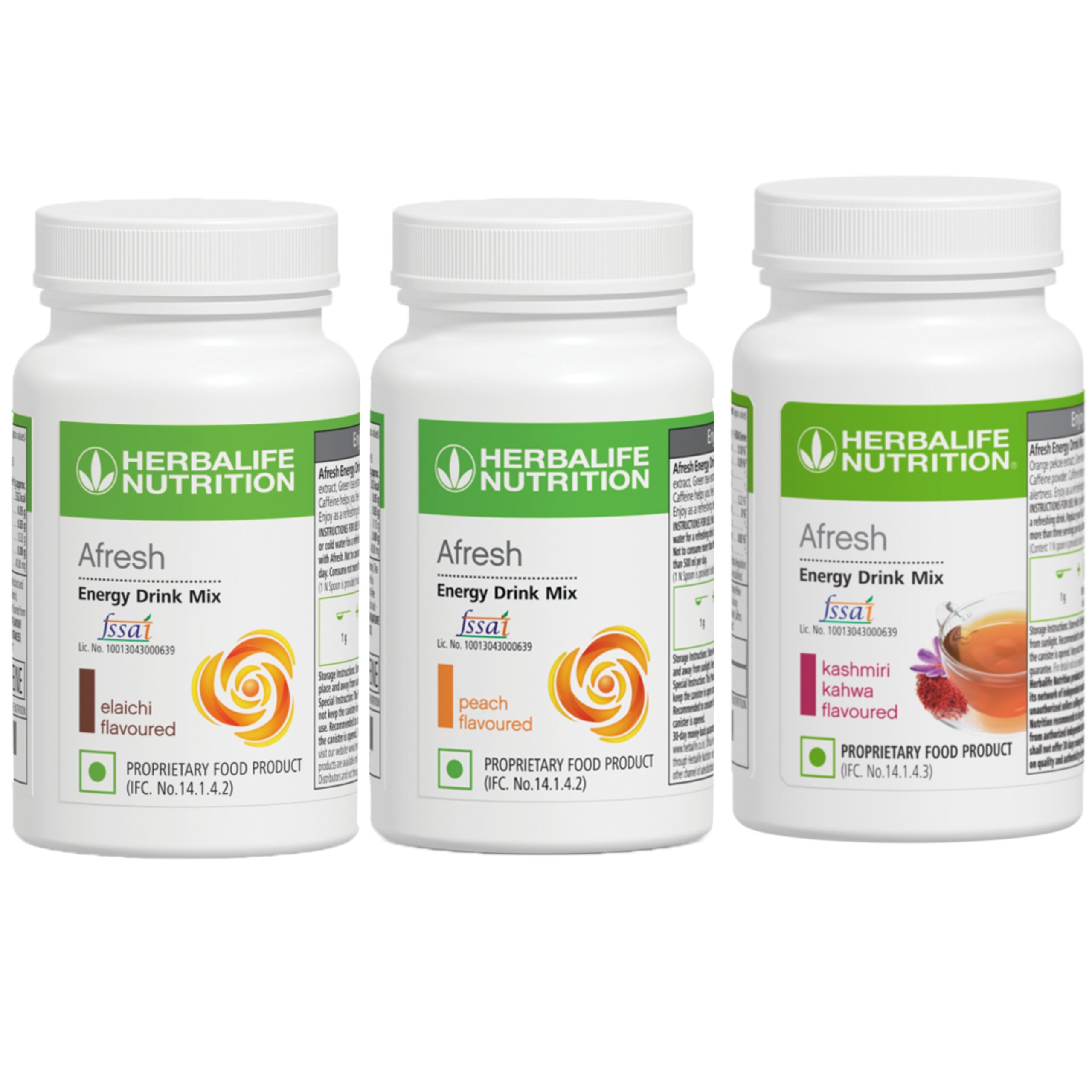 Herbalife Afresh Energy Drink Mix – Pack of 3 (Kahwa,Lemon&Elaichi)