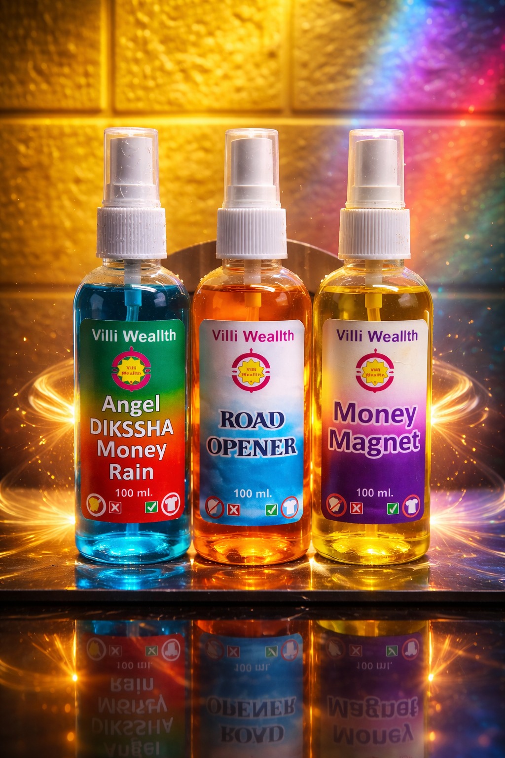 Angel Dikssha Money Rain + Road Opener + Money Magnet Spray Combo (Pack of 3, 100ml Each)