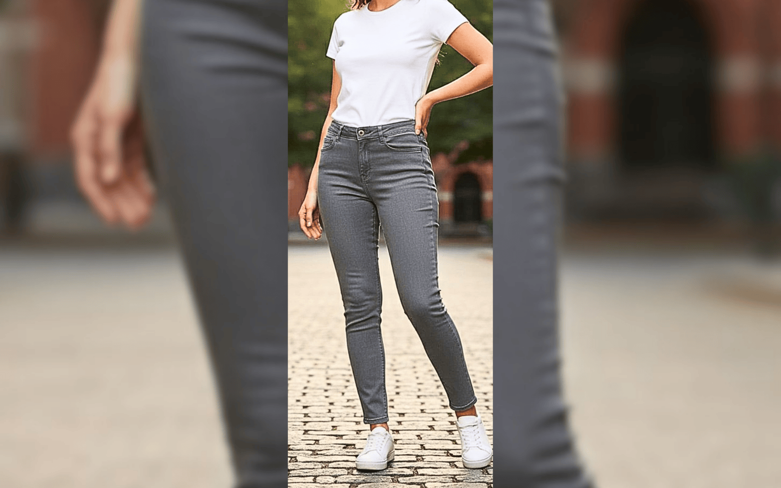 Women’s Grey Slim Fit Stretchable Jeans | Casual Daily Wear Denim