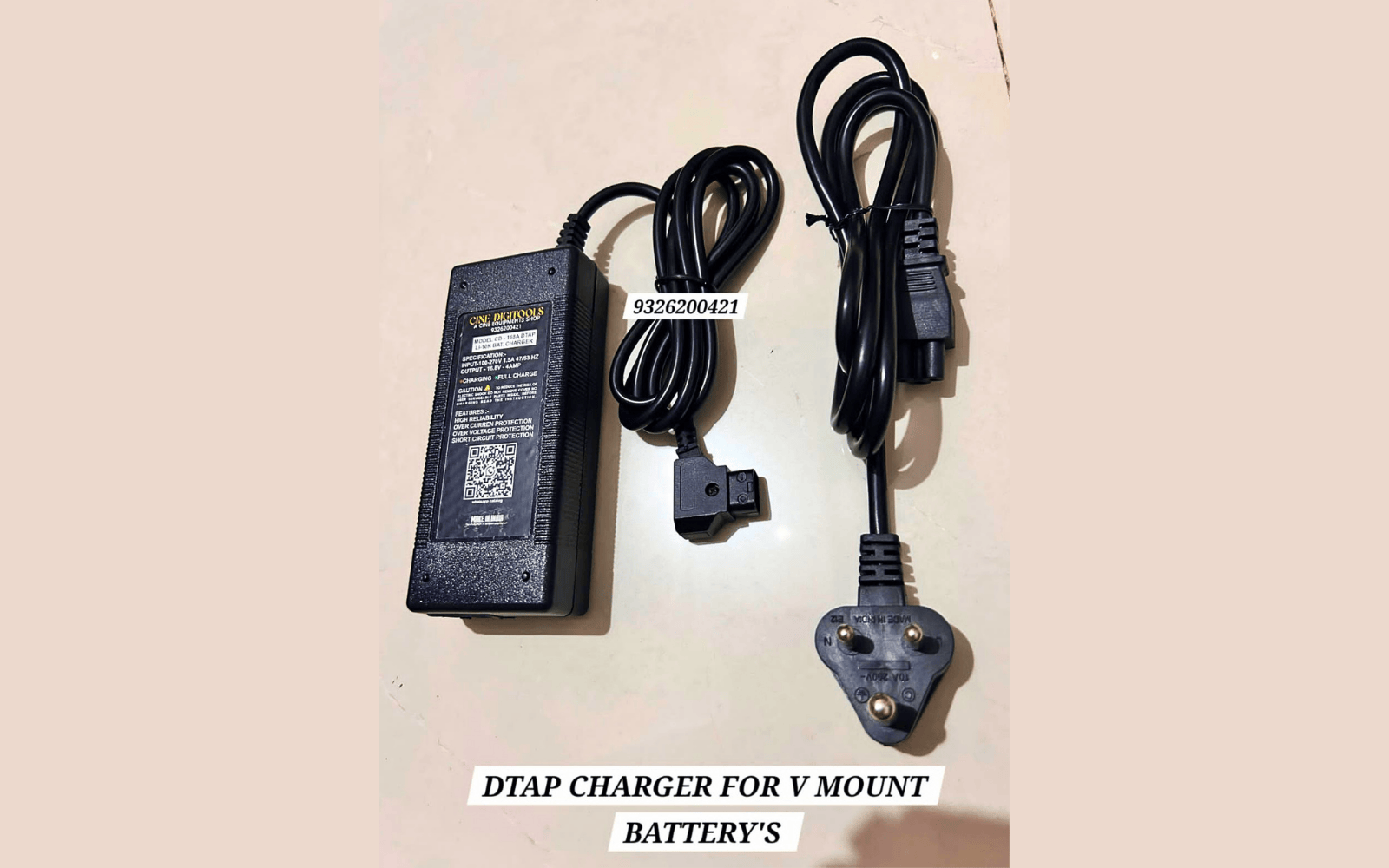 D-Tap Charger for V-Mount Battery | Fast Charging Adapter