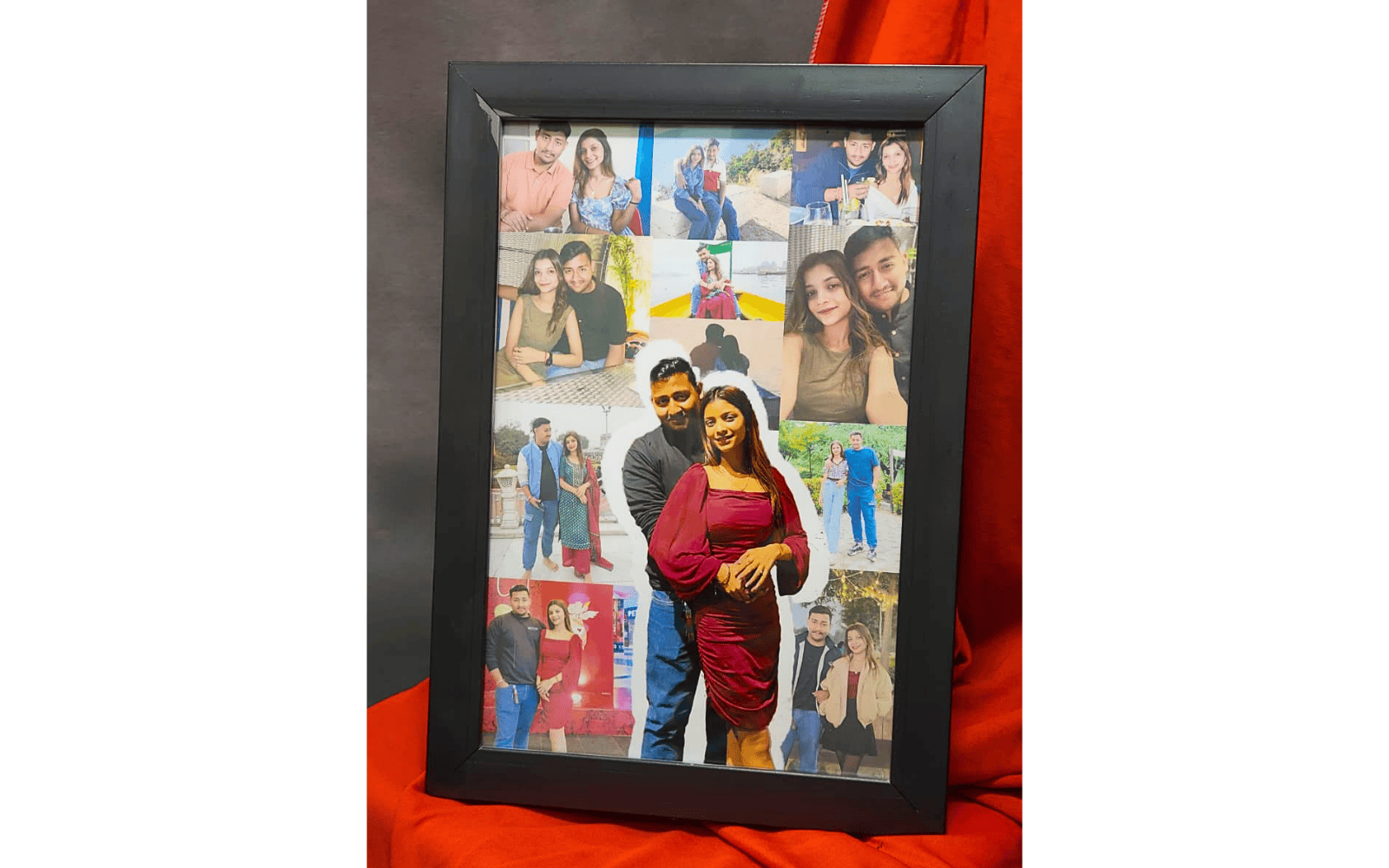Romantic Couple Photo Frame – Love Theme Customized Frame