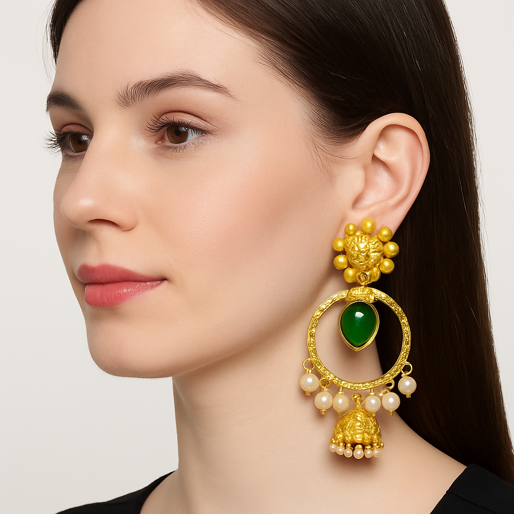 Gold-plated earrings