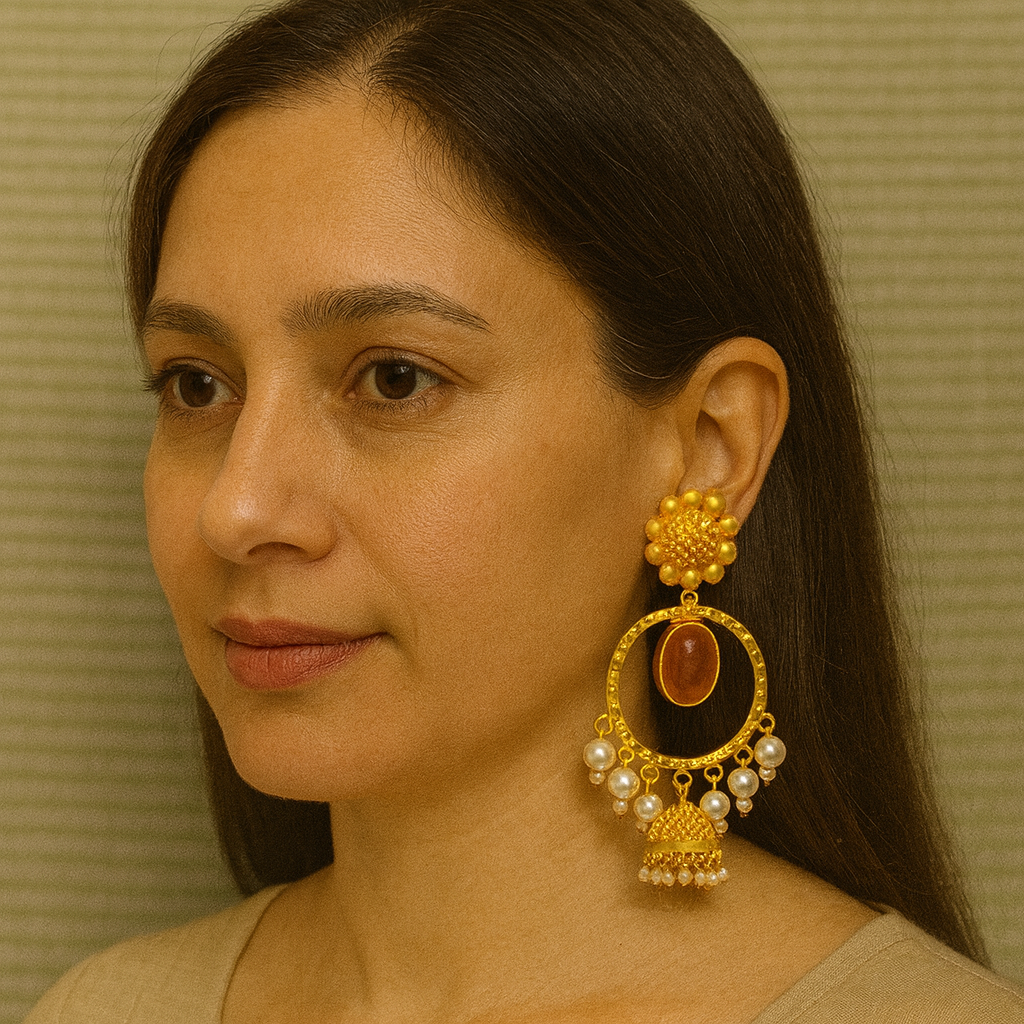 Gold-plated earrings