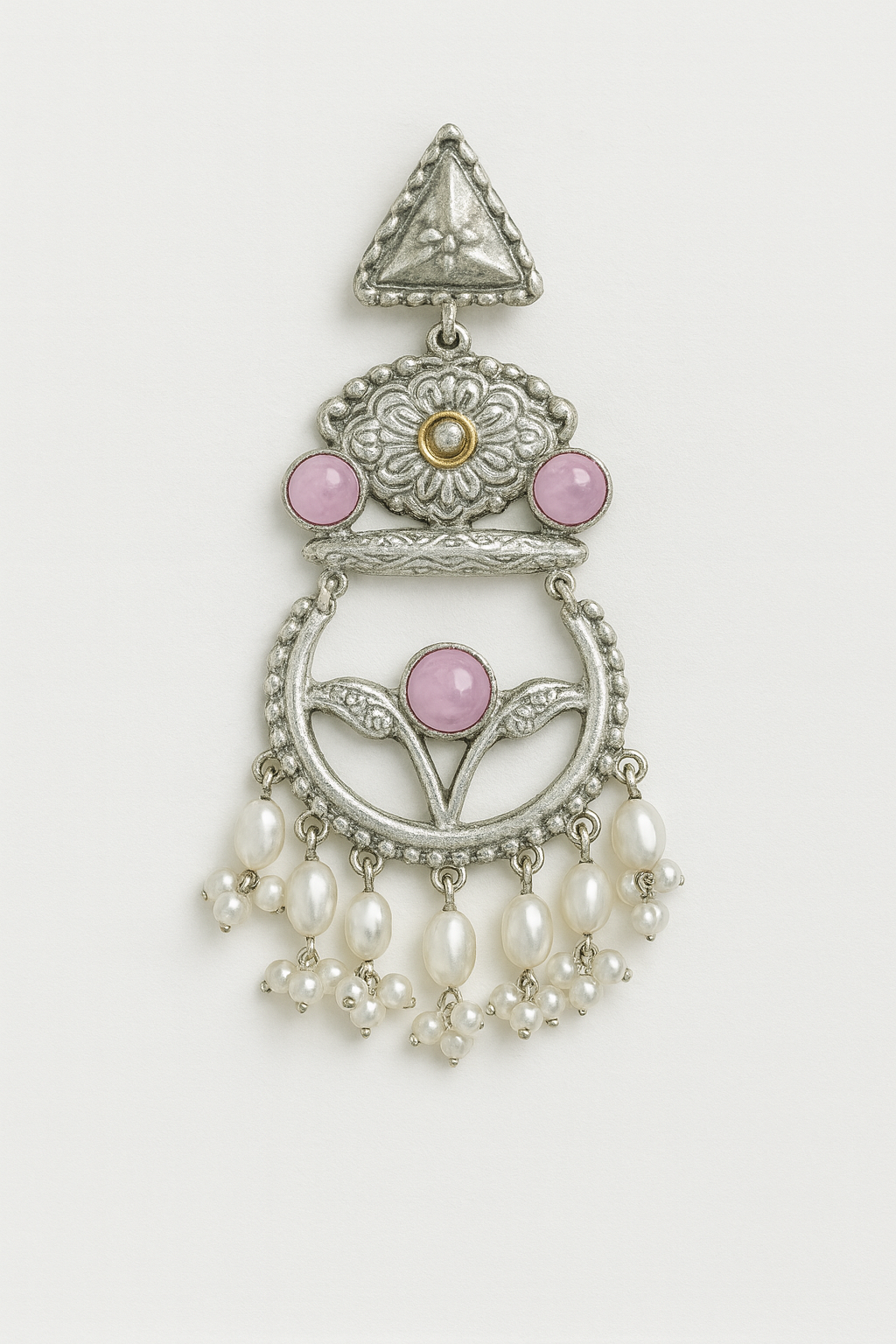 Silver replica earrings