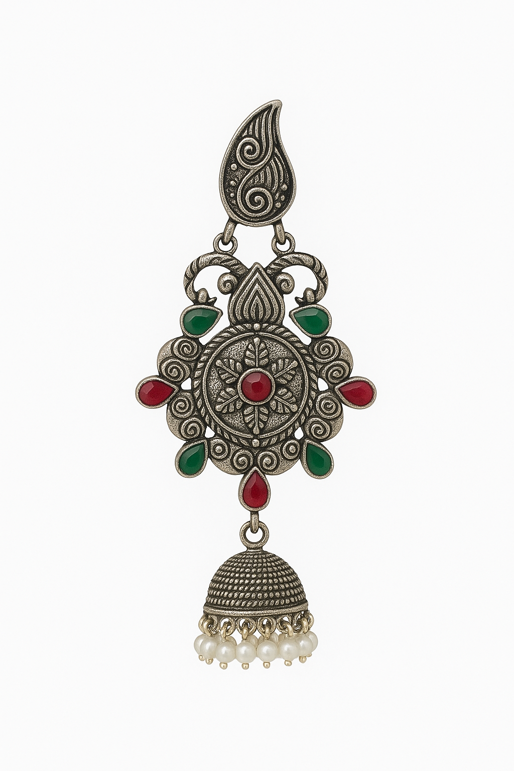 Silver replica earrings,
