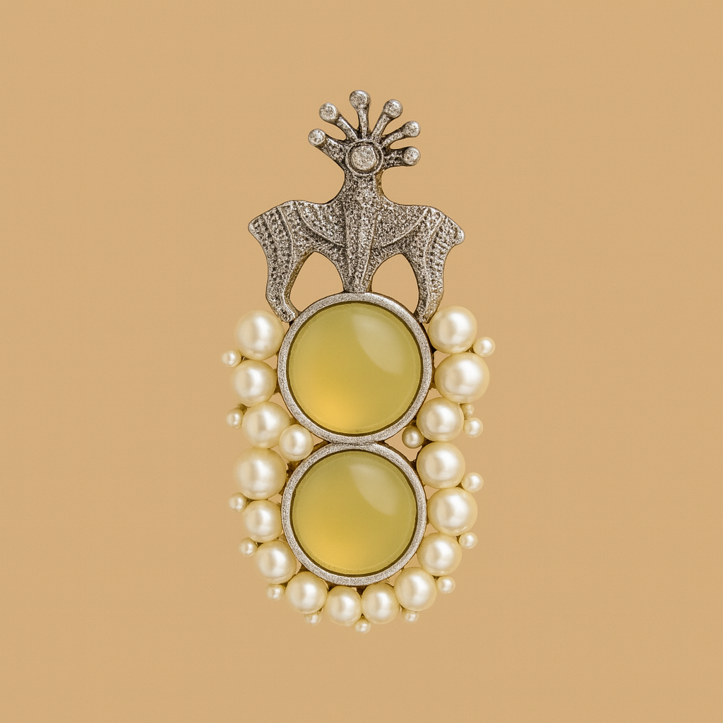 Silver replica earrings