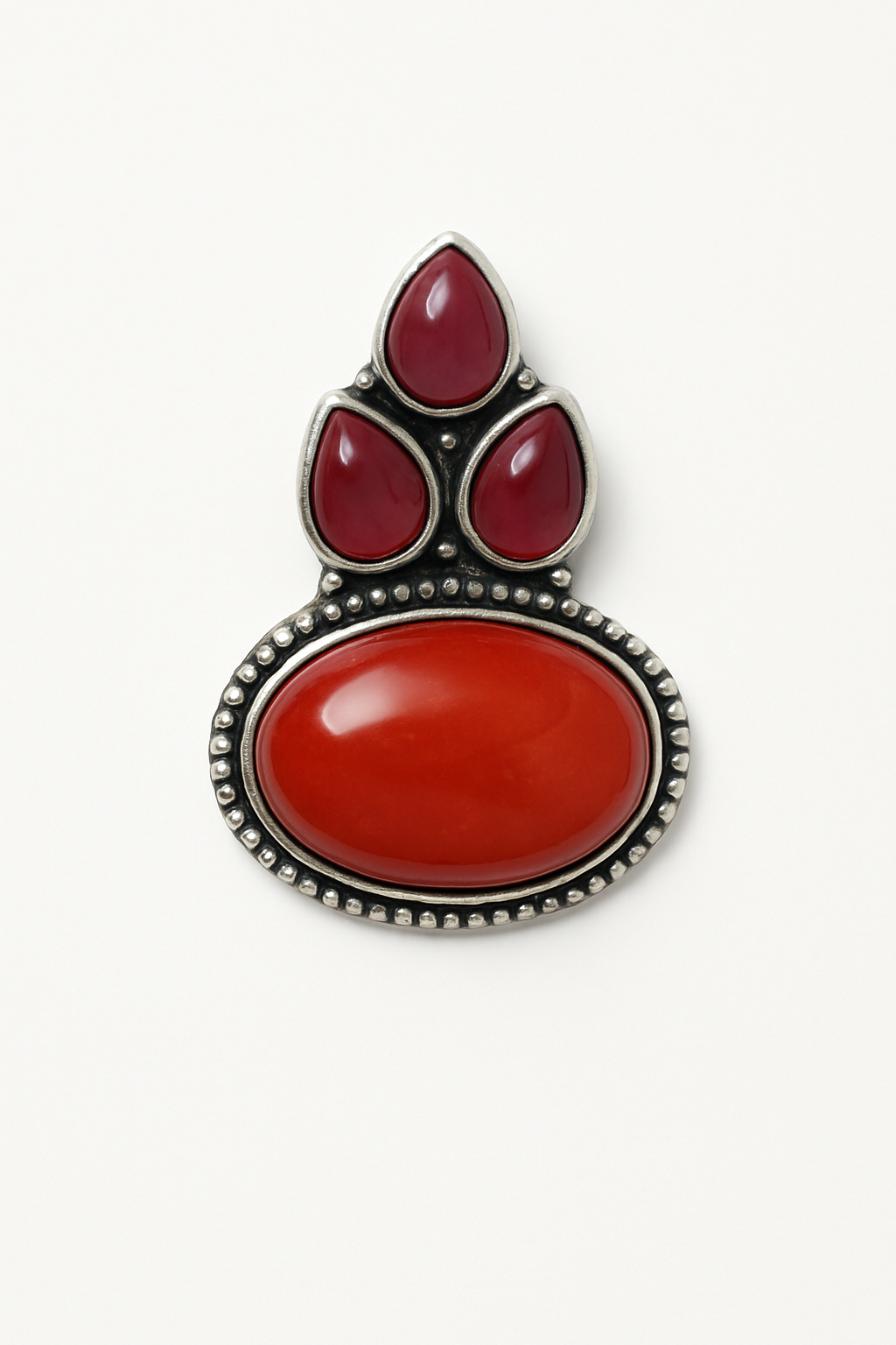 Silver replica earrings,