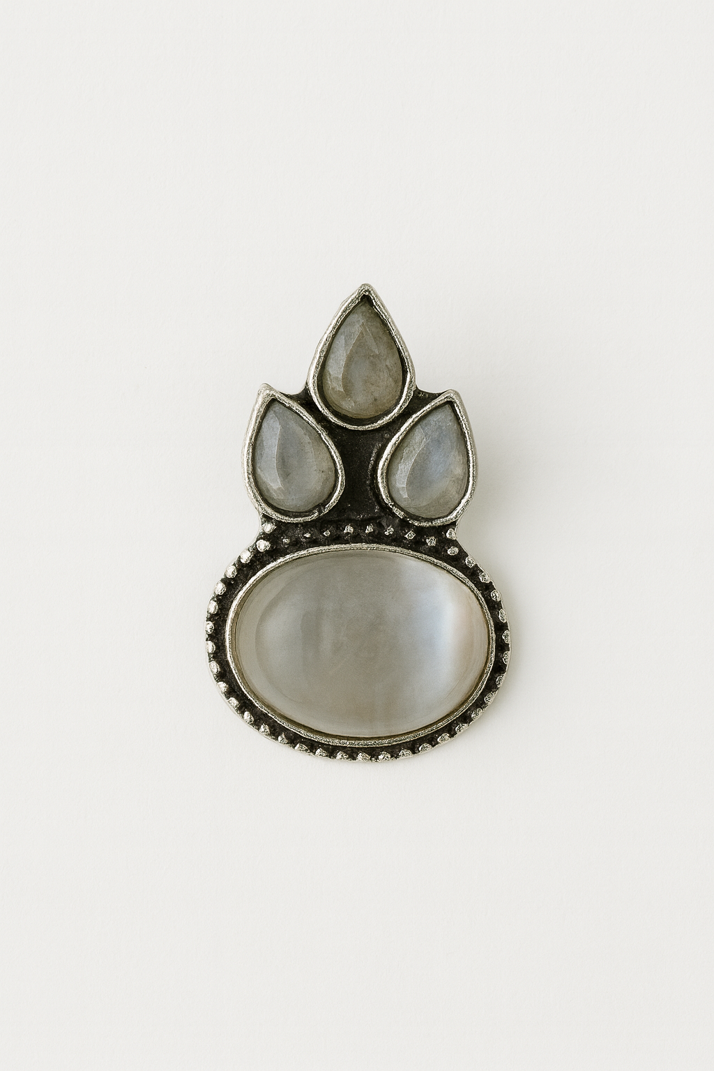 Silver replica earrings,