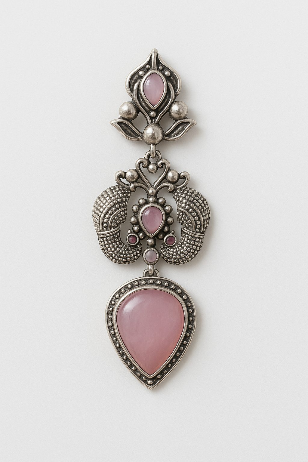 Silver replica earrings,
