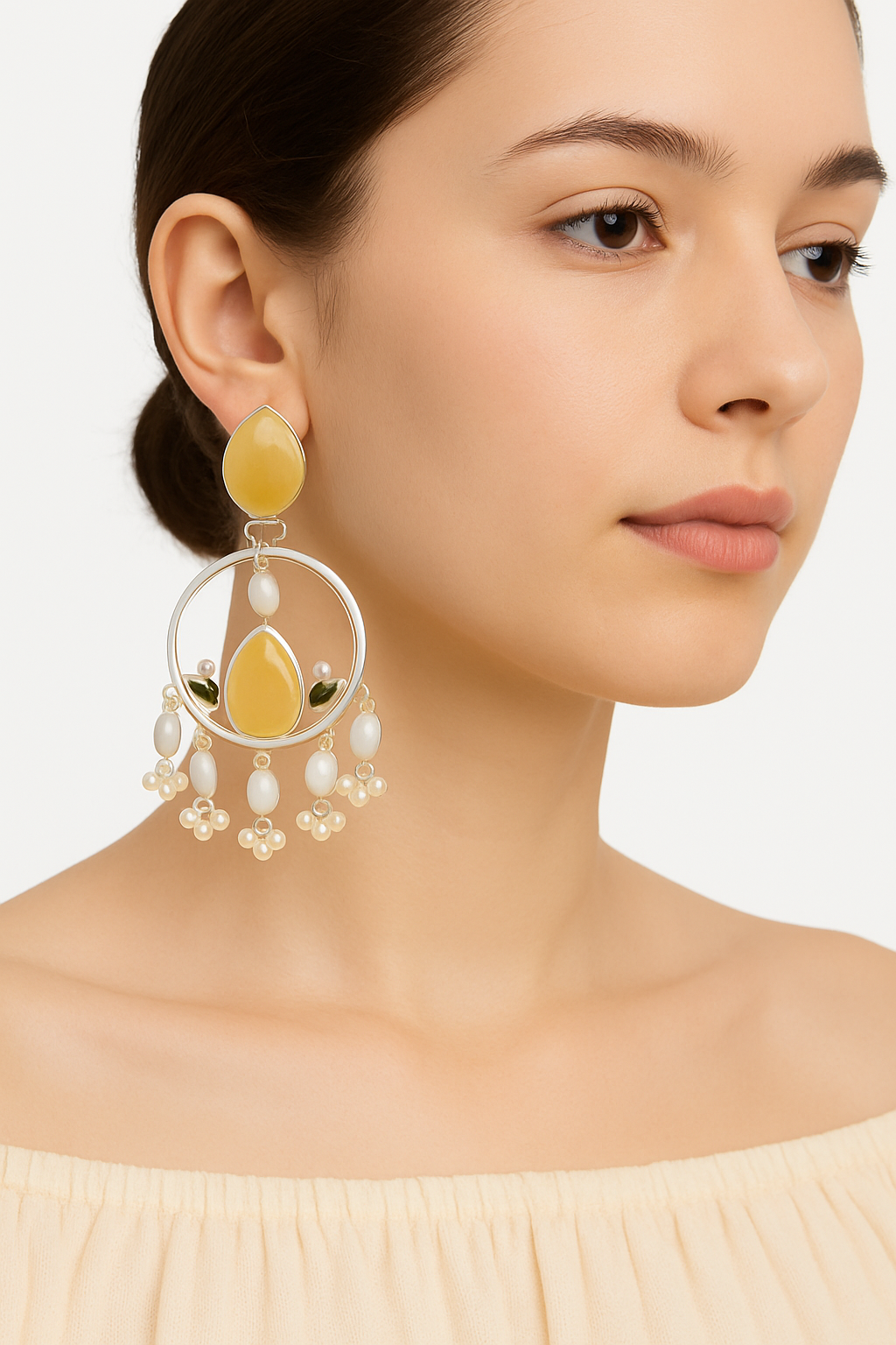 Silver replica earrings