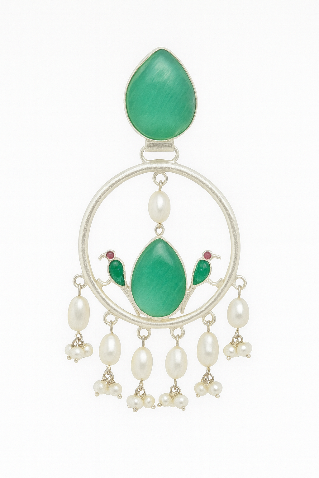 Silver replica earrings
