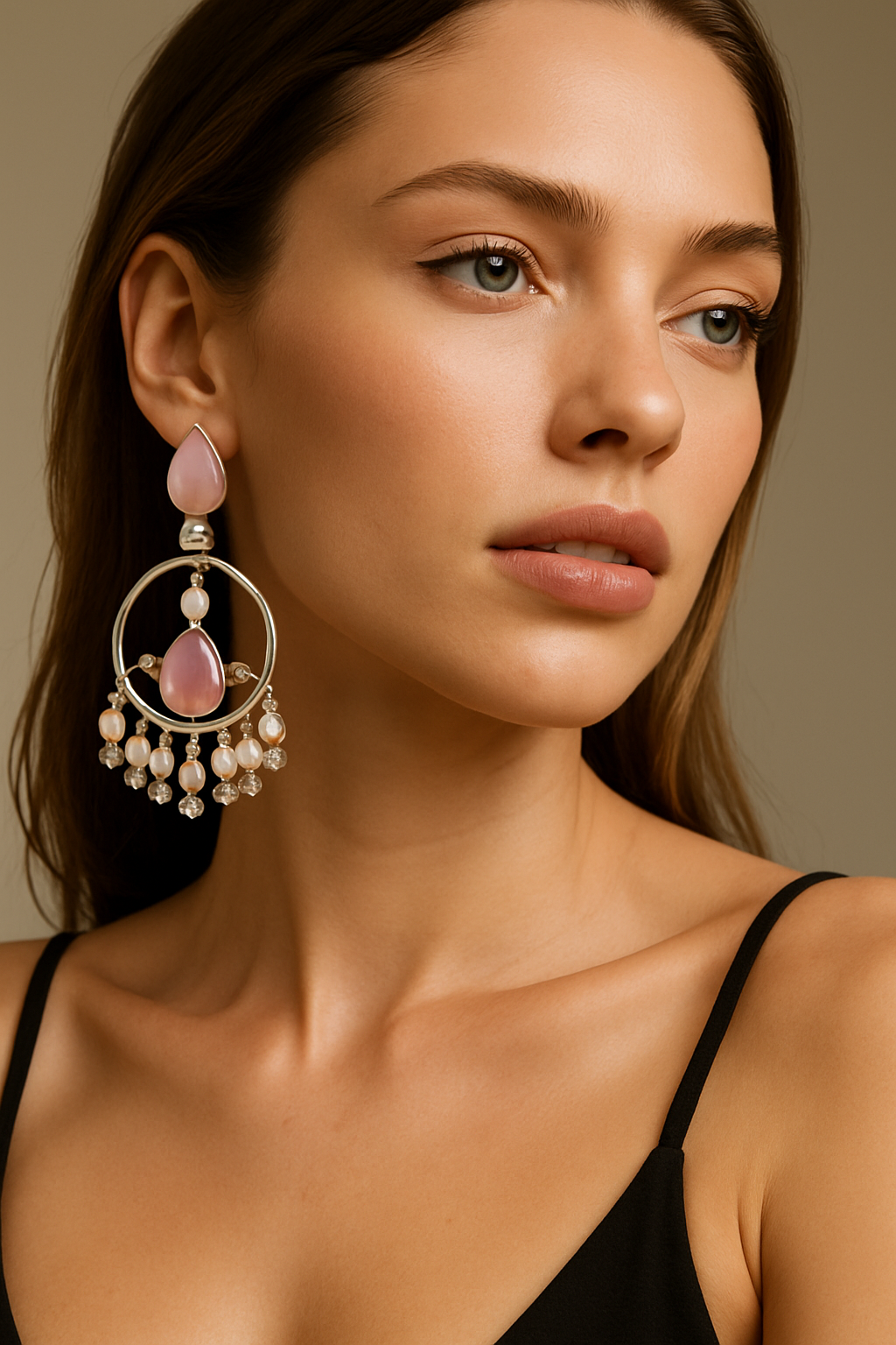 Silver replica earrings