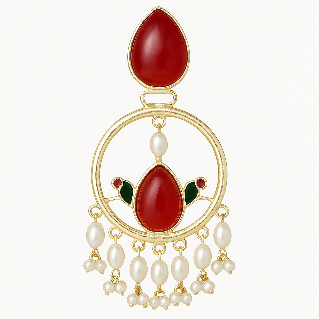 Silver replica earrings