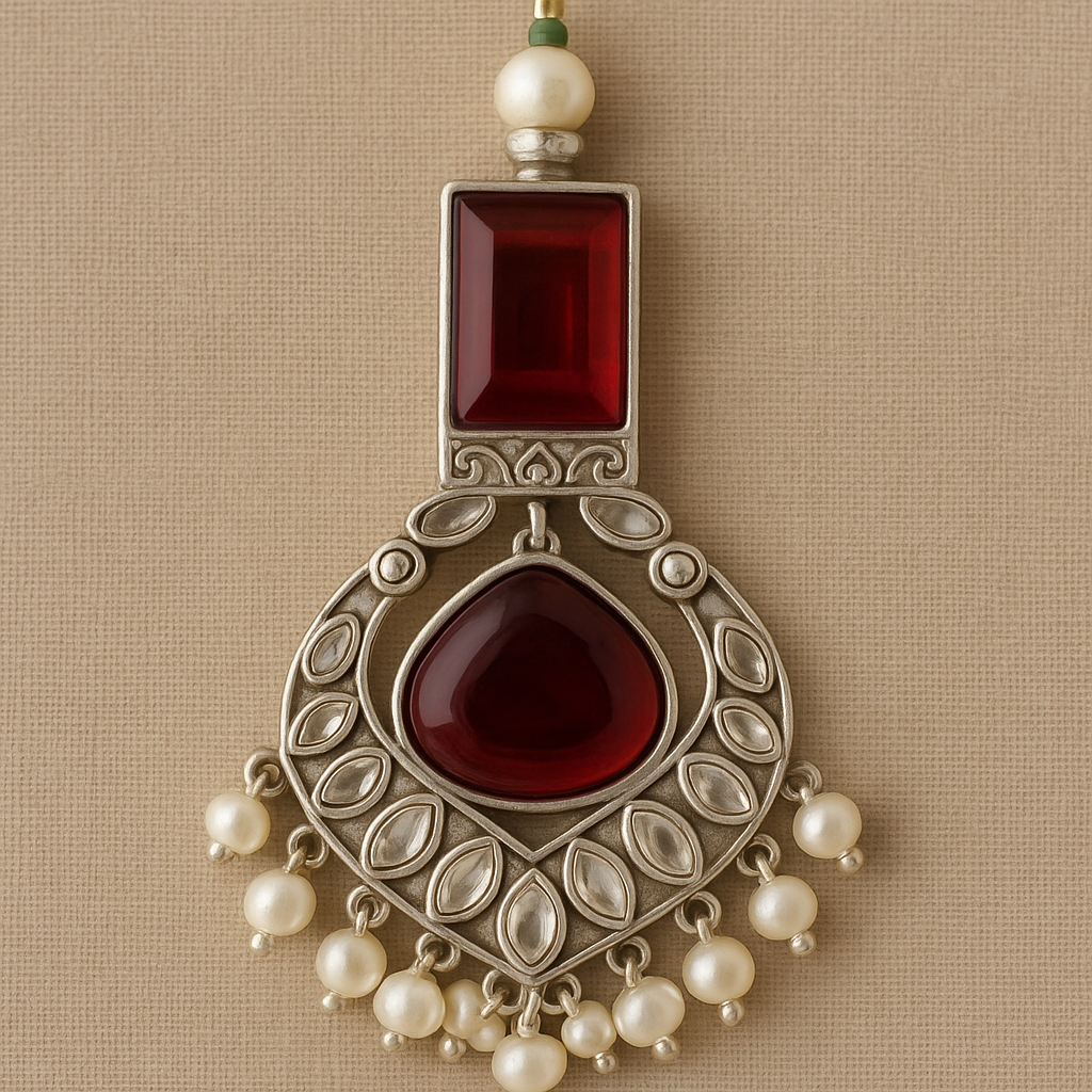 Silver replica earrings,