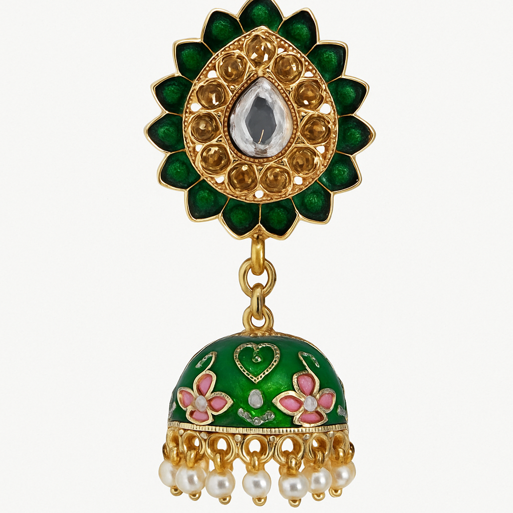 Earrings brass jumki
