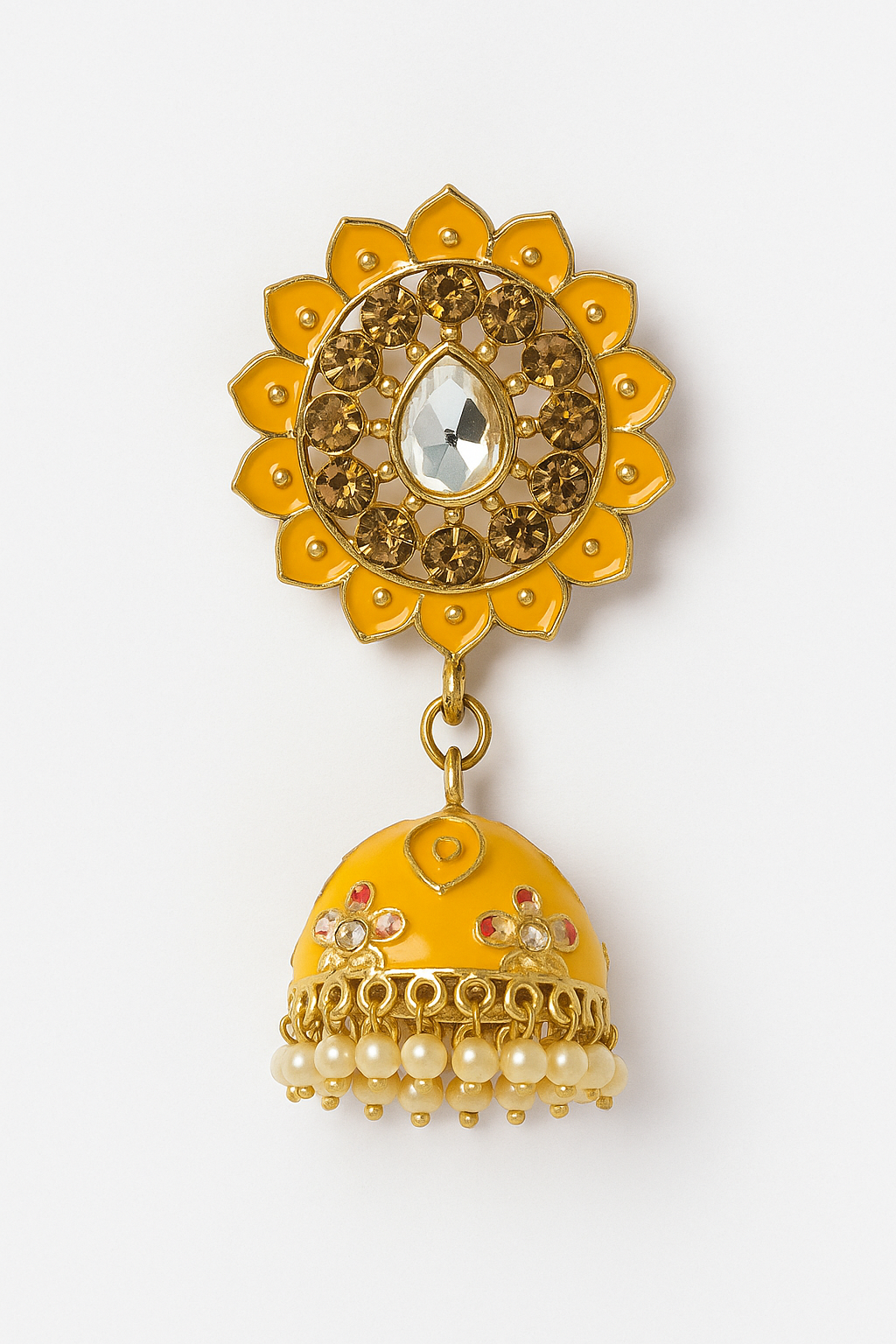 Earrings brass jumki