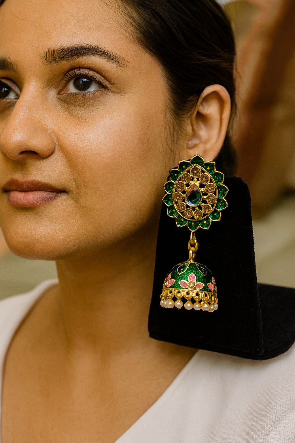 Earrings brass jumki