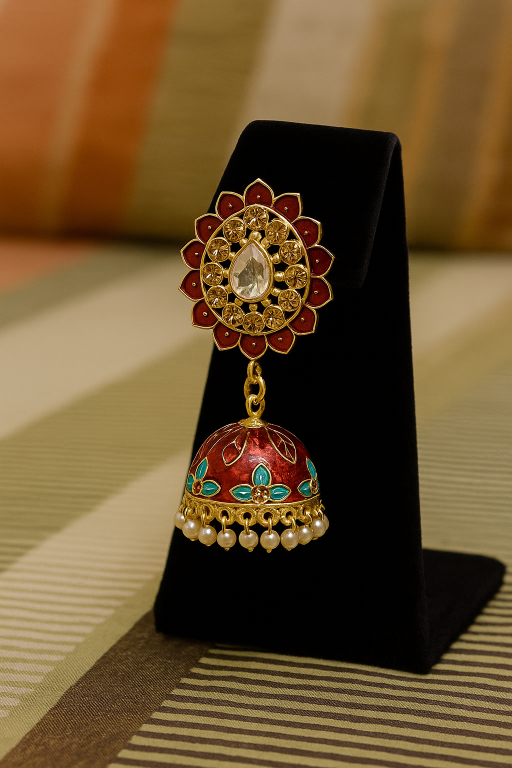Earrings brass jumki