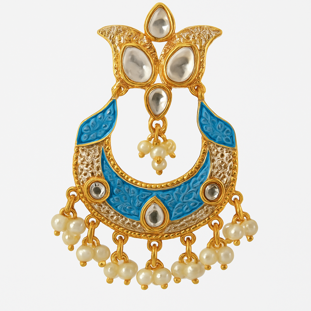 Earrings,  brass
