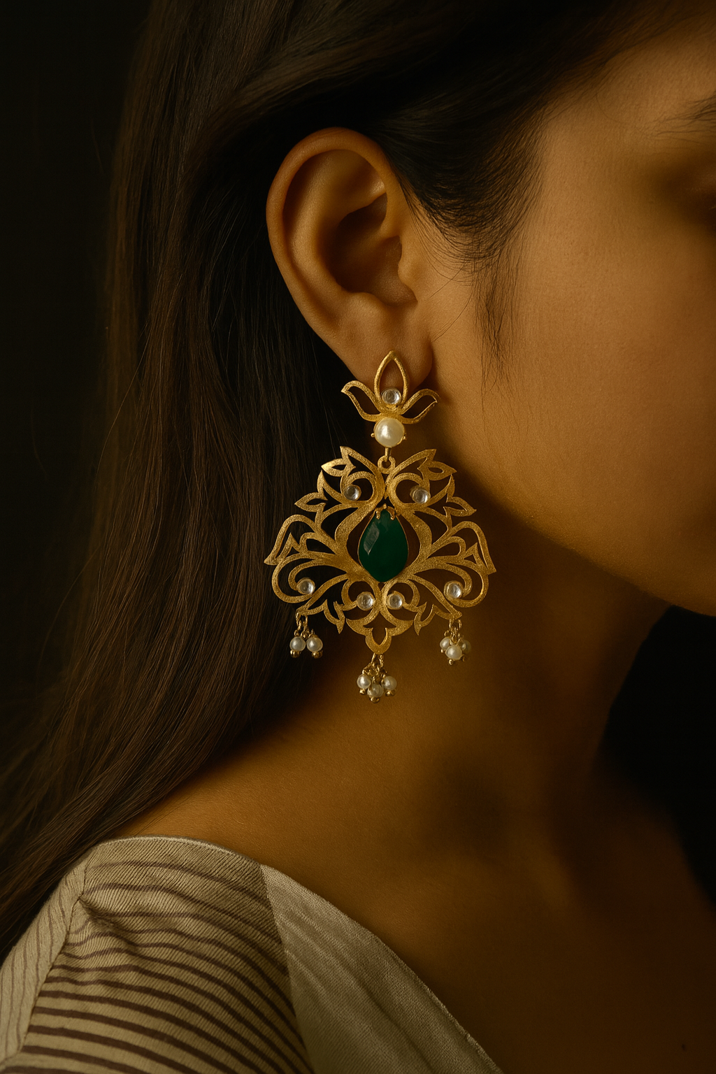Gold-plated earrings