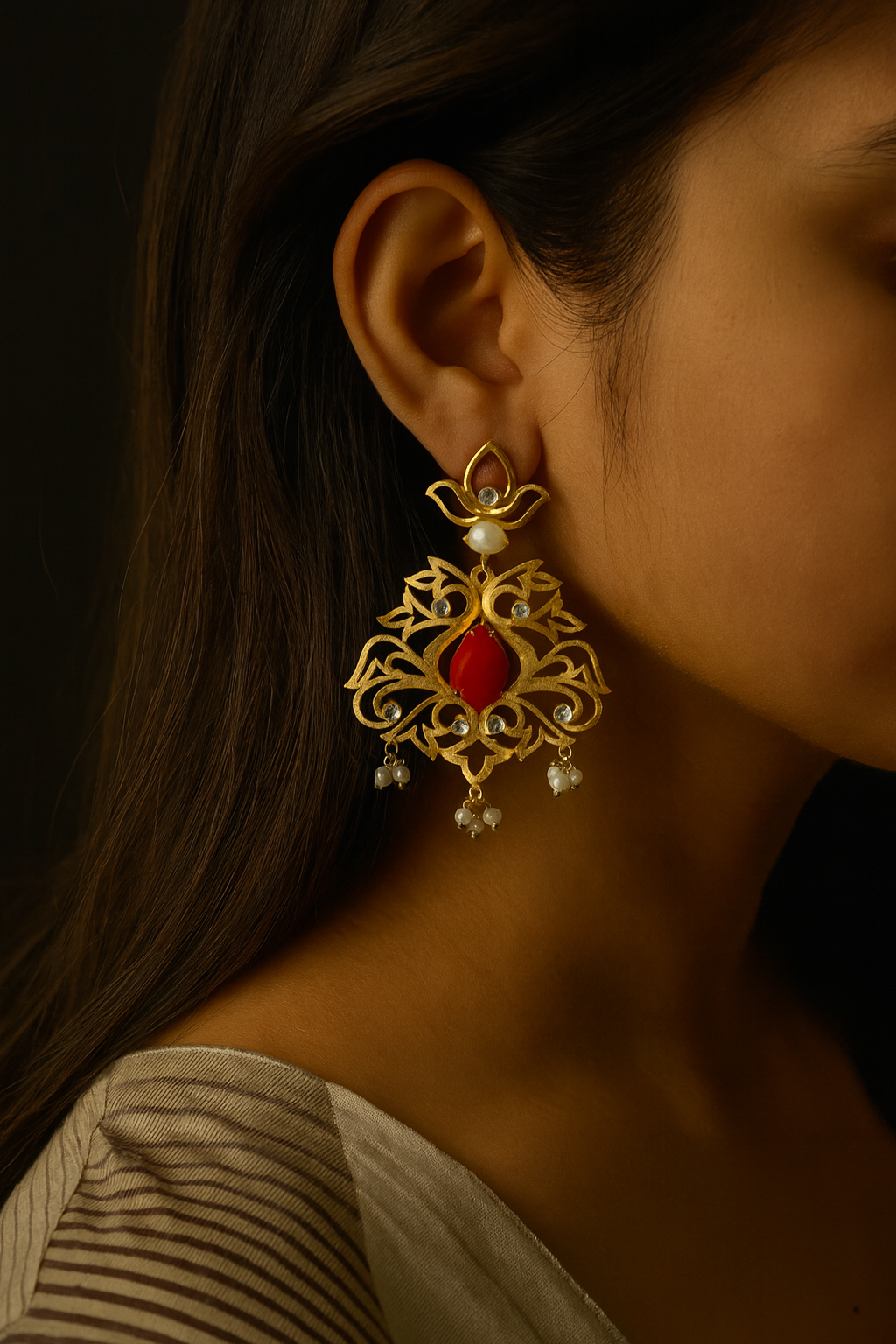 Gold-plated earrings