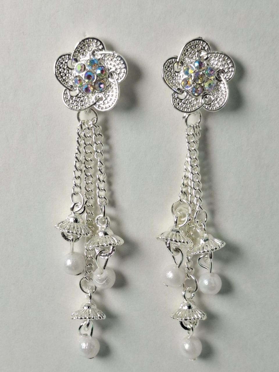 Earrings silver,  Metal