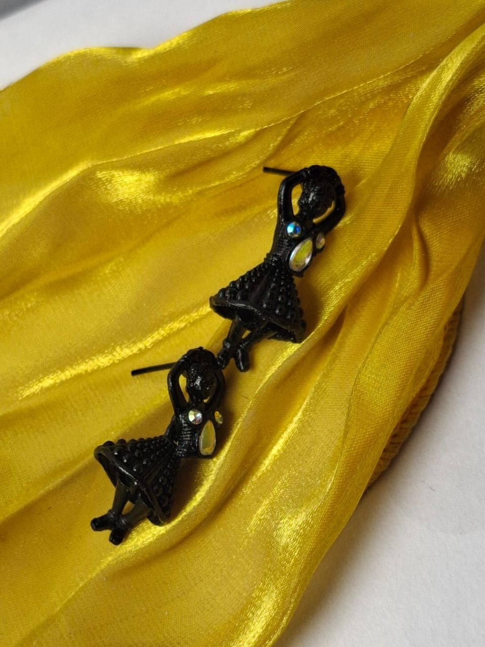 Black doll earrings