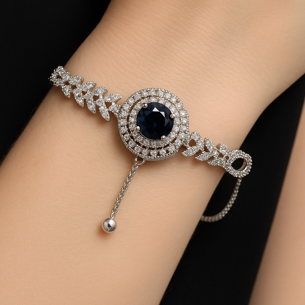 Bracelet,  blue stone