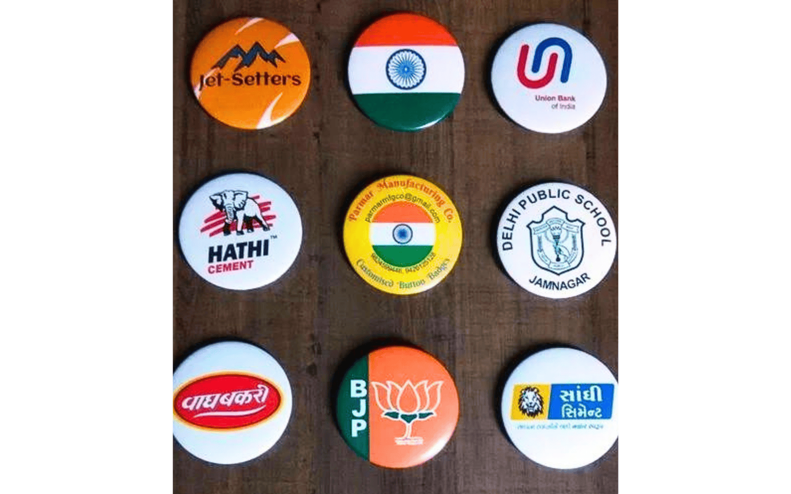 Custom Printed Promotional Badge Set (Logo / Brand / Political / School)