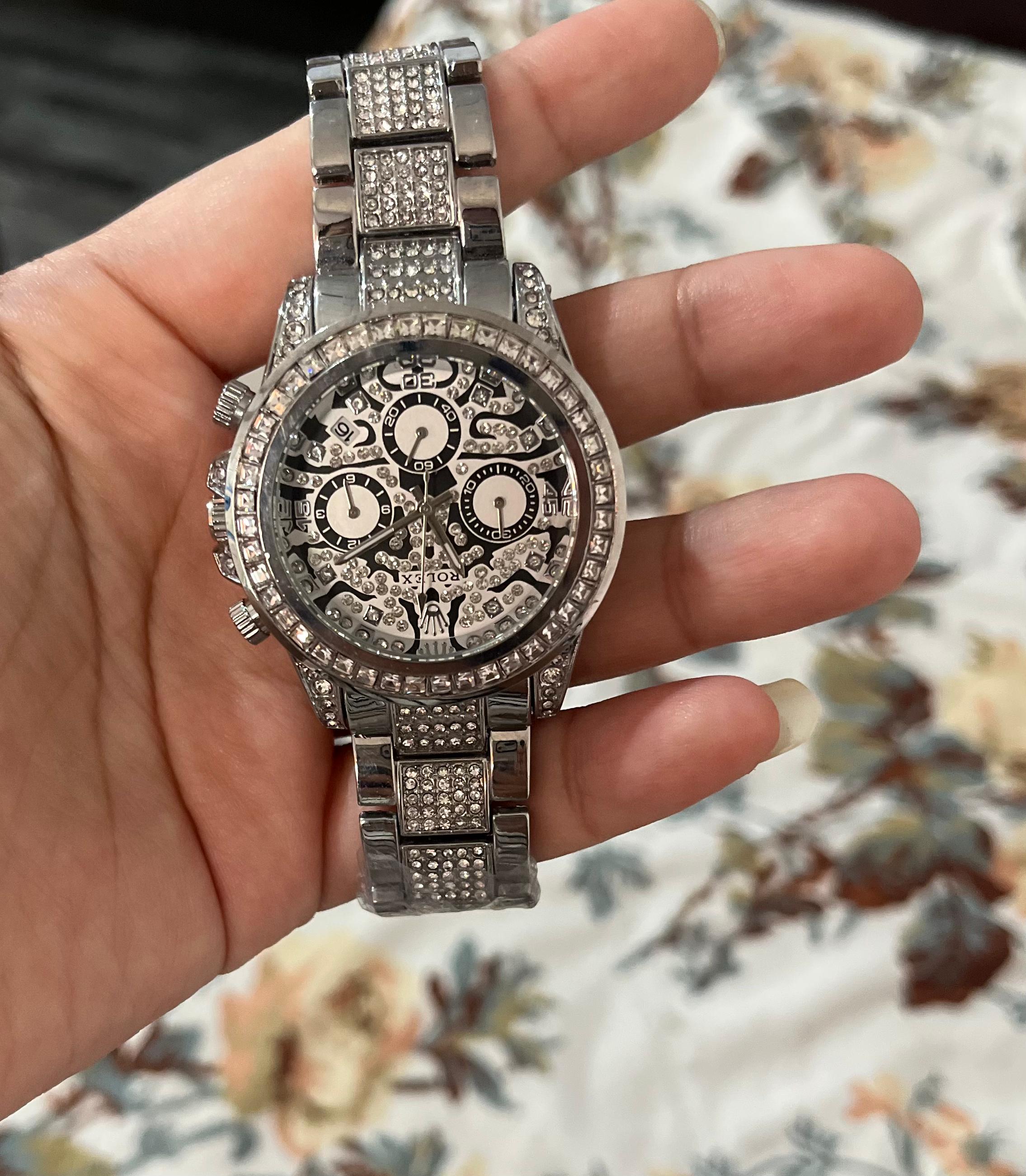 Rolex-style "Eye of the Tiger" Iced Out Chronograph - Premiuem quality