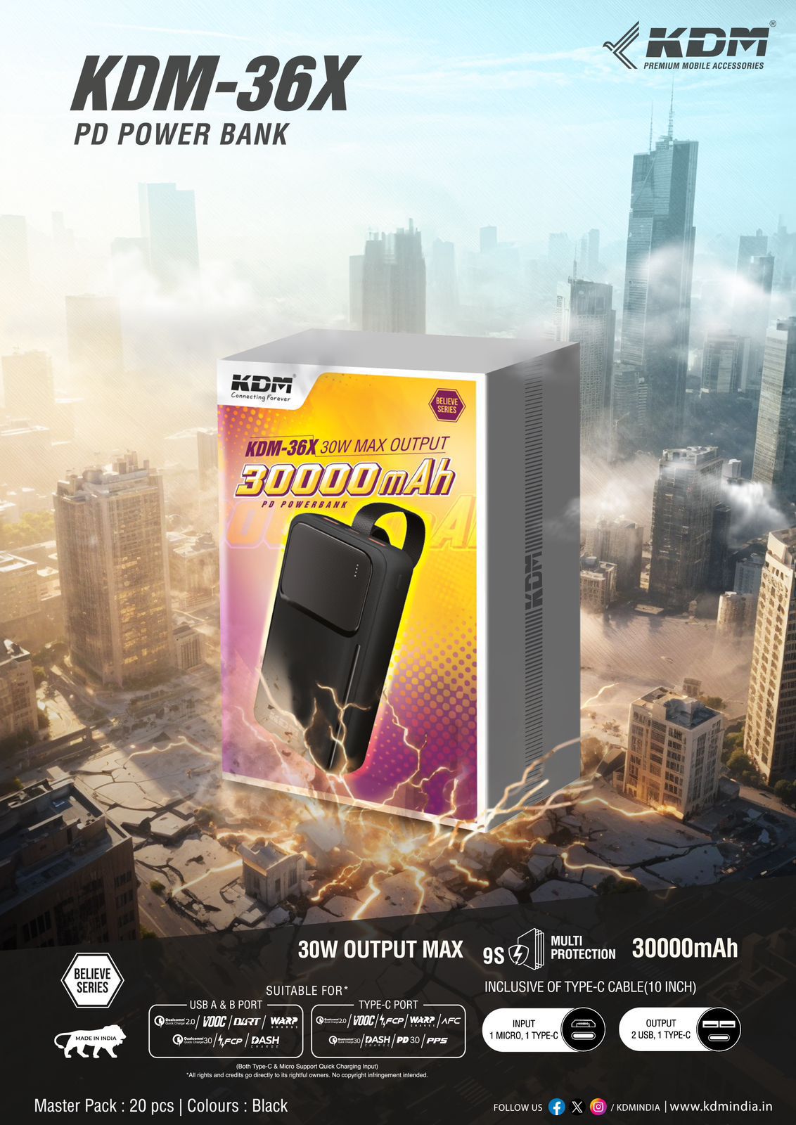 KDM - 36X PD POWER BANK