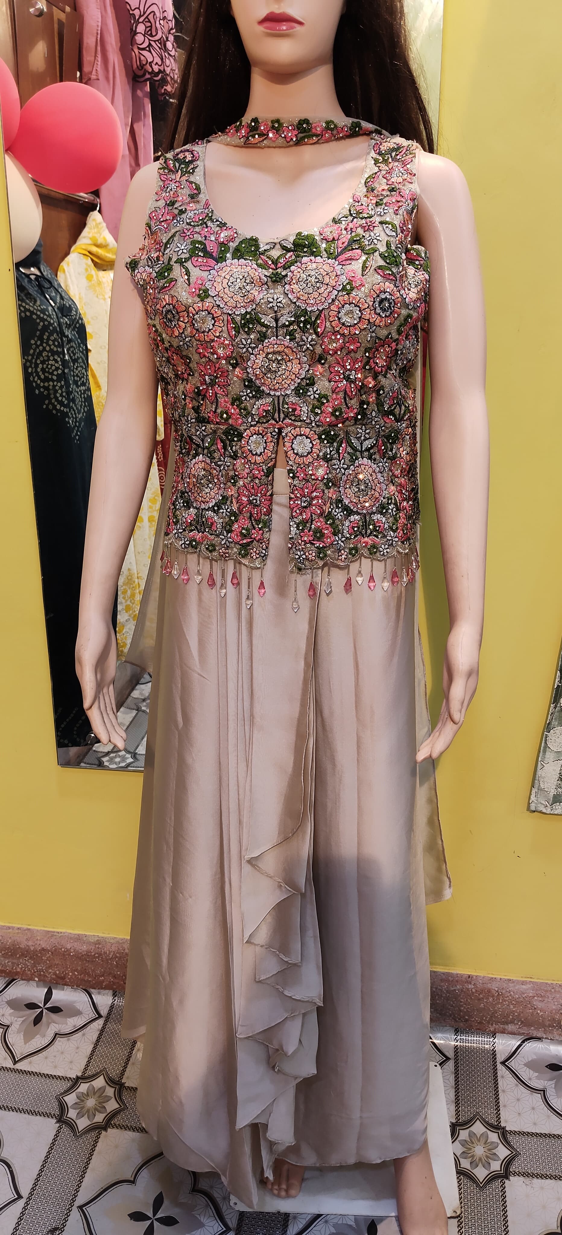 Women’s Heavy Embroidered Party Gown (Premium Designer Wear)