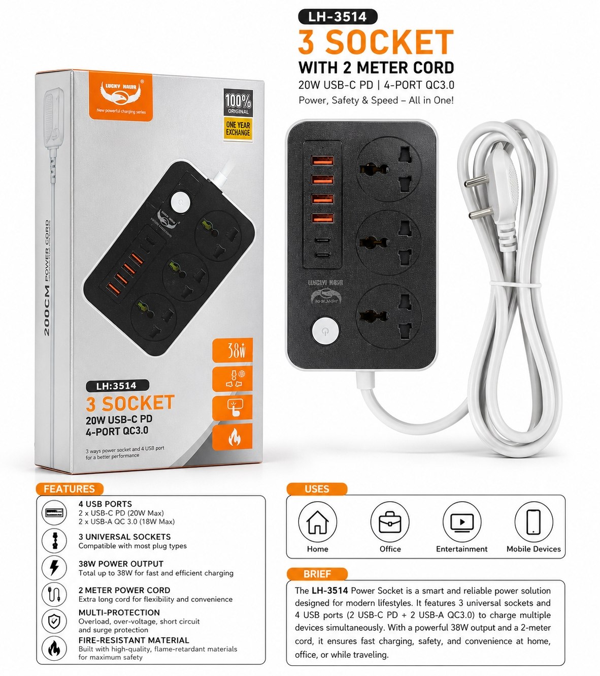 Power socket extension