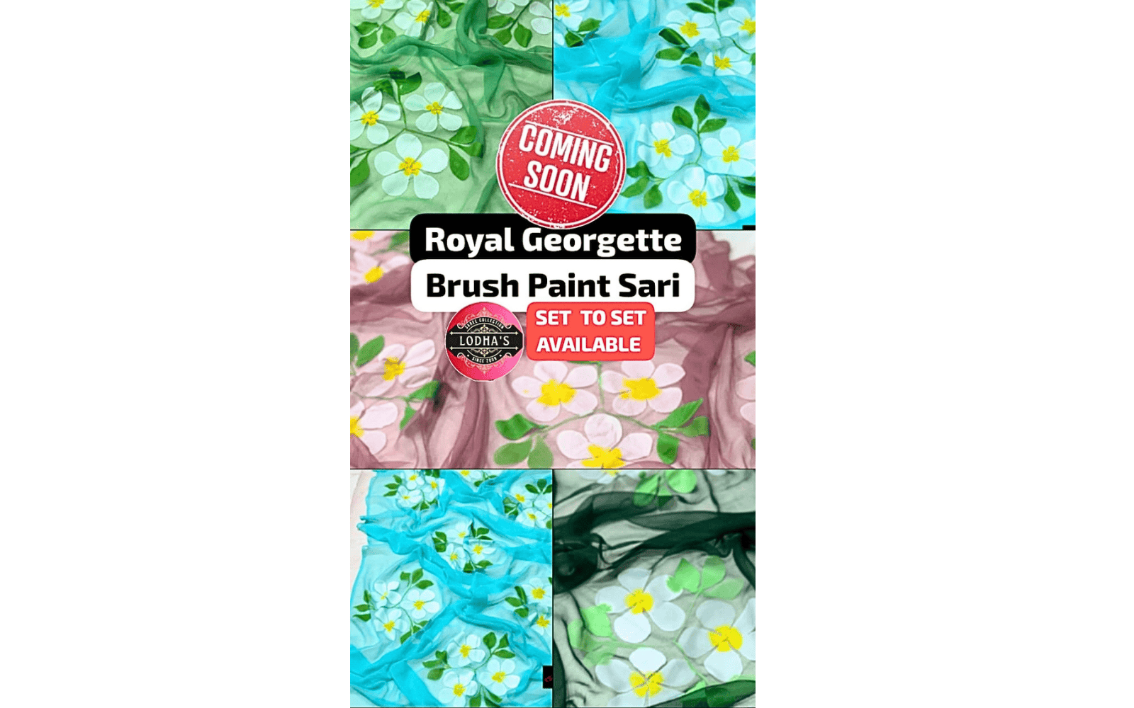 Royal Georgette Brush Paint Printed Saree