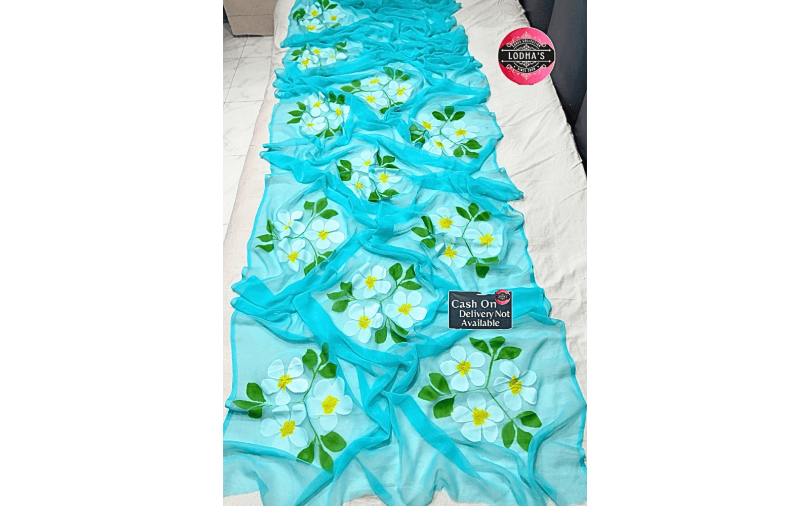Royal Georgette Brush Paint Printed Saree