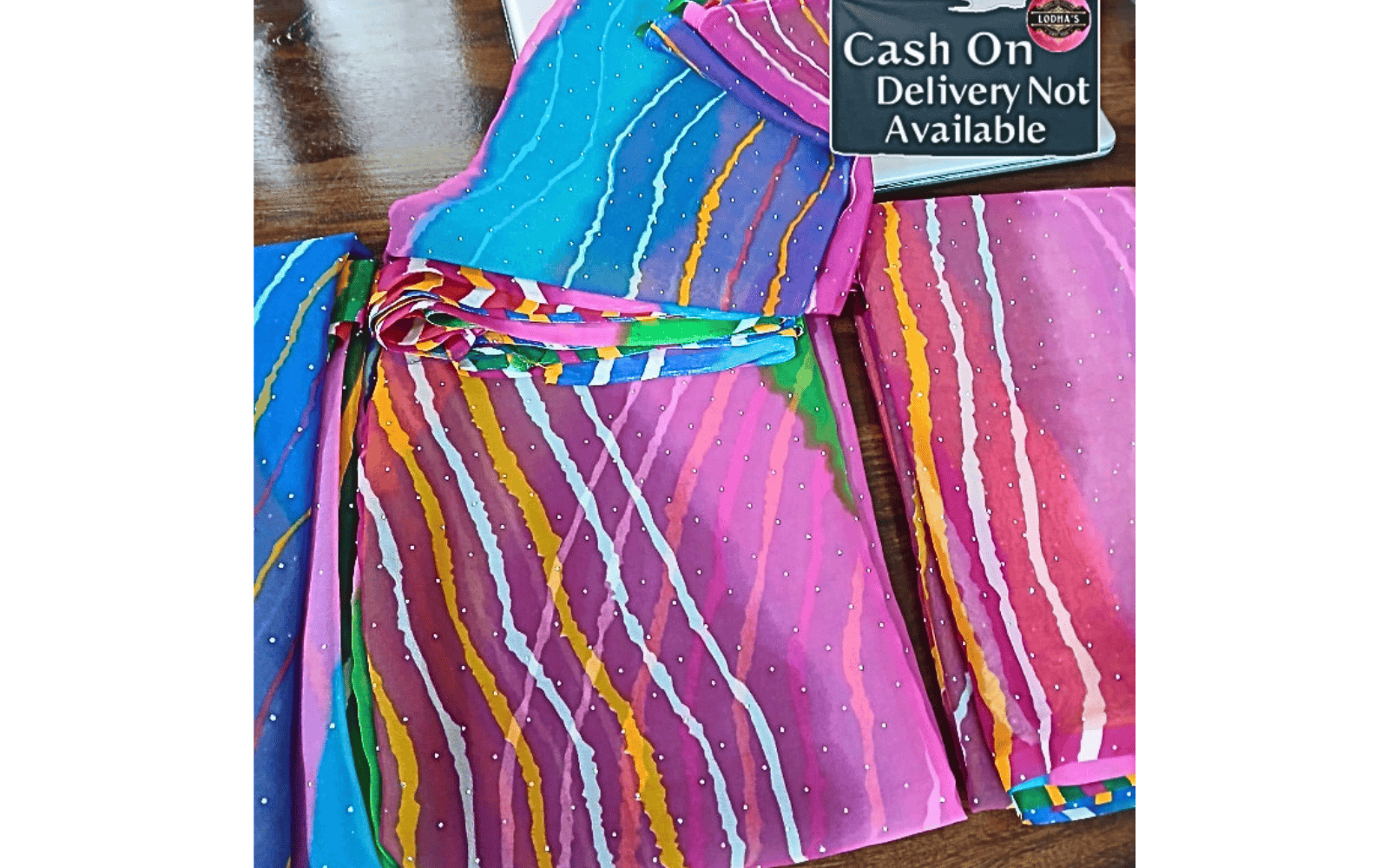 Multicolor Stripe Designer Saree (Trendy Collection)