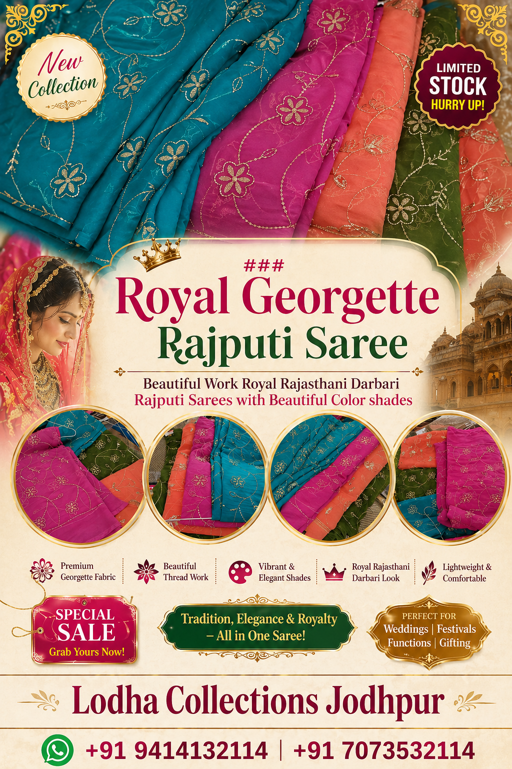 Royal Georgette Rajputi Saree