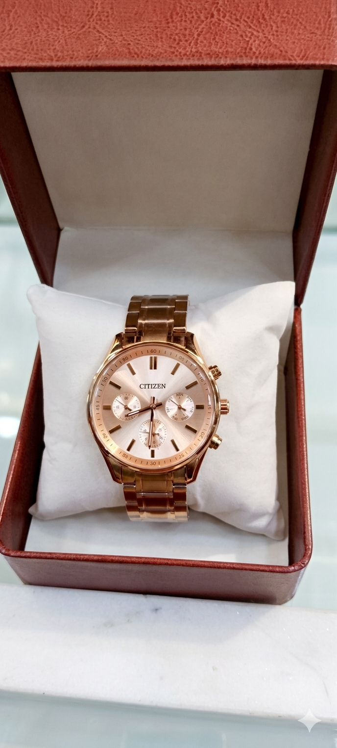 Citizen Rose Gold Multi-Function chronograph Luxury Men's Watch