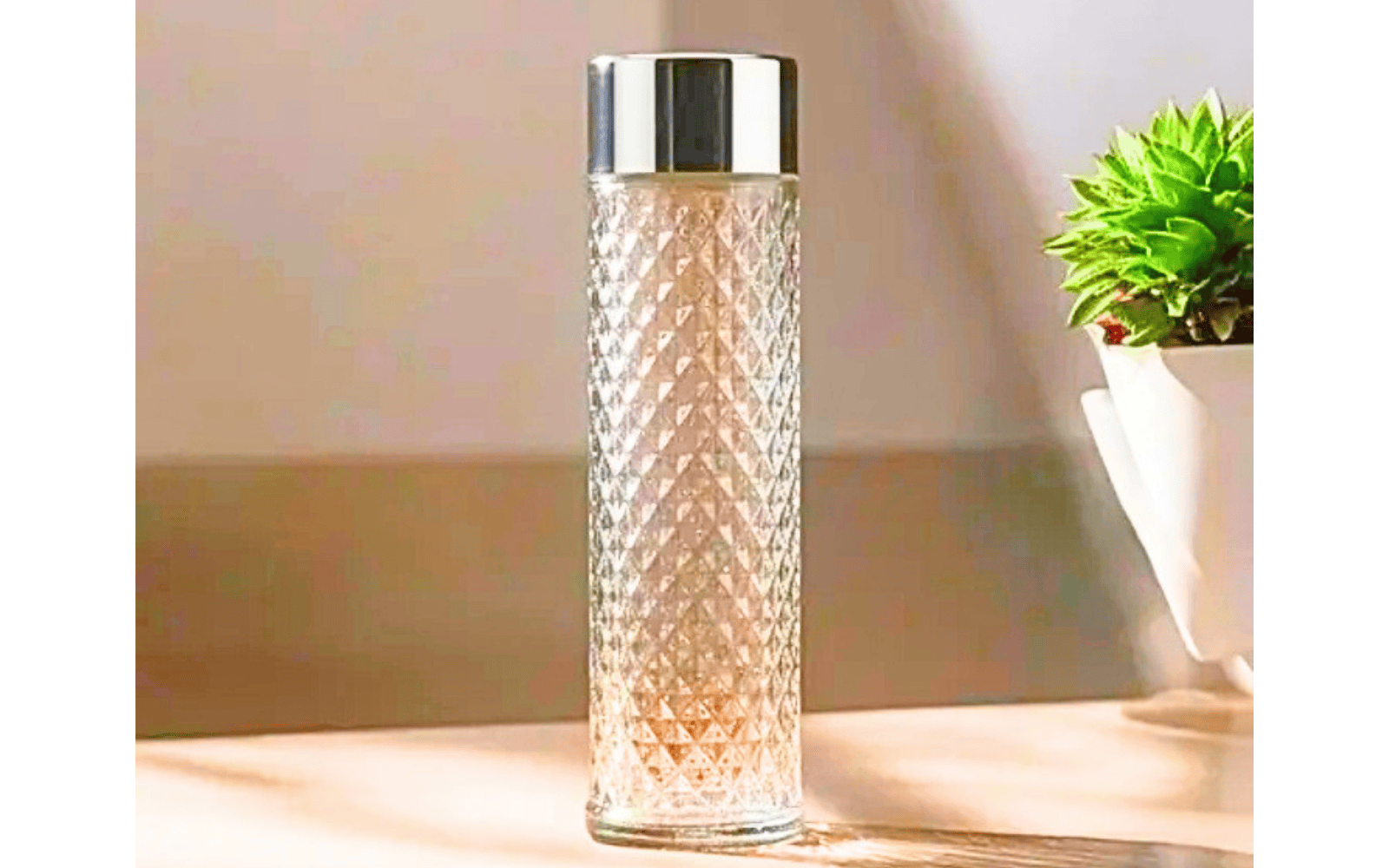 Crystal Glass Water Bottle (Premium Design)